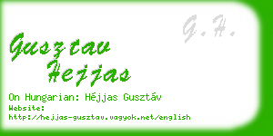 gusztav hejjas business card